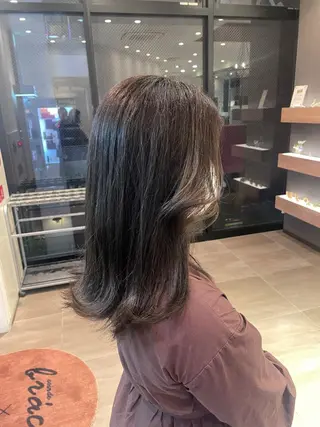 セミロング カラー 韓国・透明感カラー /堀江/みずき🐩のヘアスタイル