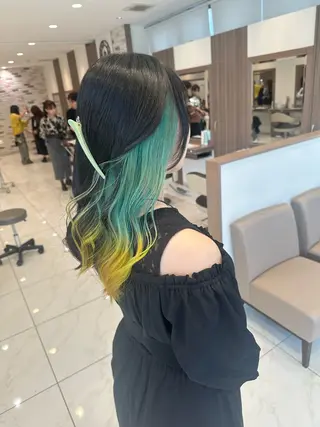 ミディアム カラー 【複雑履歴ブリーチ】 中村　玲仁のヘアスタイル