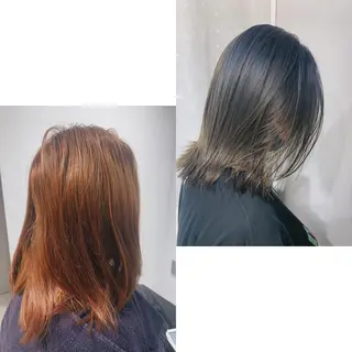 セミロング カラー ヘアアレンジ ボブパーマコテ巻き風 パーマNo1深江秀平のヘアスタイル