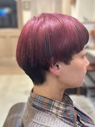 ショート カラー ショート／透明感 カラー加治竜汰💡のヘアスタイル
