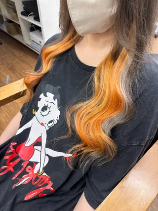 ロング カラー 香野 優子のヘアスタイル