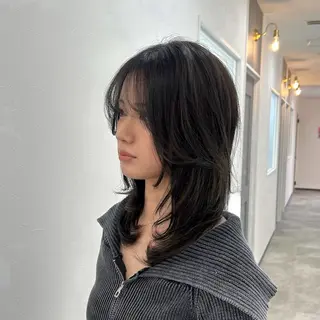 セミロング カラー 完全個室マンツーマン サロン☘MAHIROのヘアスタイル