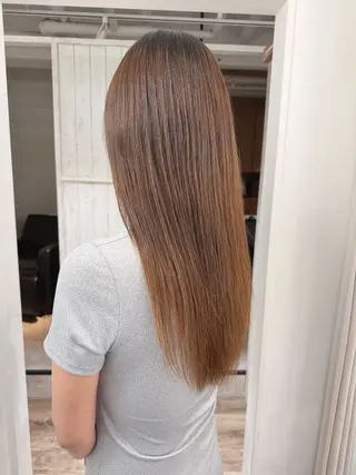 ロング パーマ ハイライト⭐️上野 高広のヘアスタイル