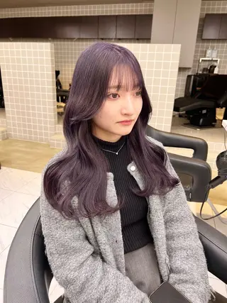 ロング カラー パーマ ヘアアレンジ メンズ キッズ 上品＆韓国風 🥀海心🥀のヘアスタイル
