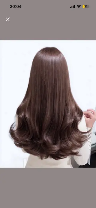 ロング パーマ 韓国×艶ハイトーンが かわいい✨️リオ🍒のヘアスタイル