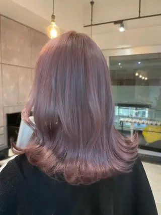 セミロング カラー ヘアアレンジ 🎀ハイトーン・艶 カラー HANA🎀のヘアスタイル