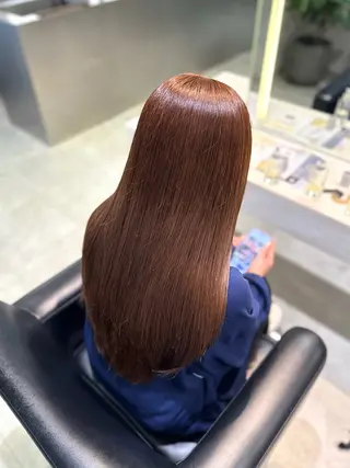 ロング カラー 艶カラー/縮毛矯正/ アレンジ/akaneのヘアスタイル