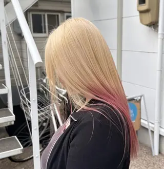 セミロング 🍑ピンク＆ベージュ 🎀ももかのヘアスタイル