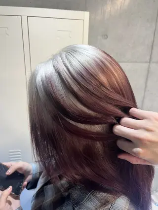 カラー ロング 推し活🌈ハイトーン 🎀ゆうせいのヘアスタイル