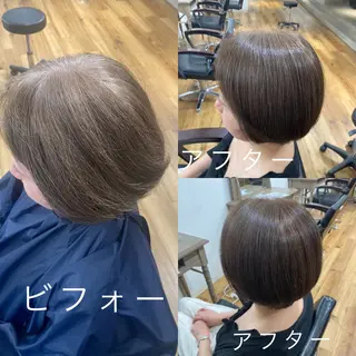 ショート カラー 夜23時まで予約🉑 reverieあきらのヘアスタイル