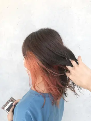 ミディアム カラー ヘアアレンジ インナーカラー屋さん 🫧伊藤拓実のヘアスタイル