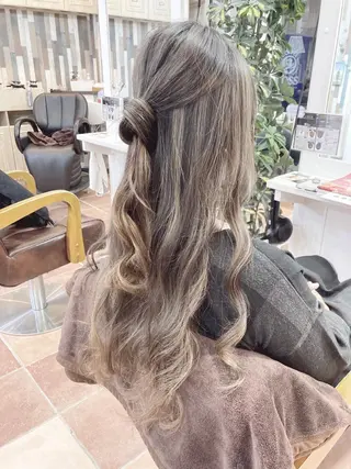 ロング 大澤 唯のヘアスタイル