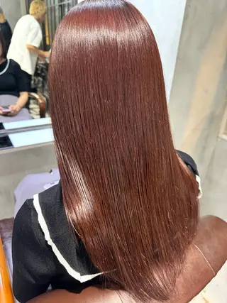ミディアム カラー 髪質改善/縮毛矯正/ 艶髪/春山良太のヘアスタイル