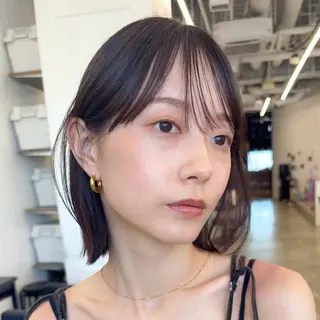 ショート カラー 顔まわり🥨レイヤー /透明感/水口舞奈のヘアスタイル