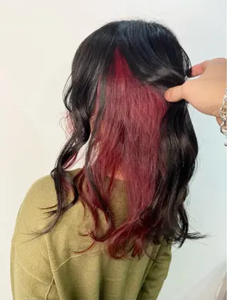 ロング カラー レイヤーカット 赤み消し　店長/大和のヘアスタイル