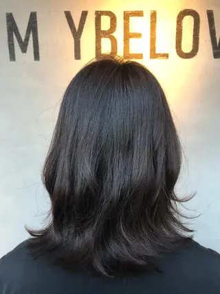 ミディアム カラー 中村 幸子のヘアスタイル