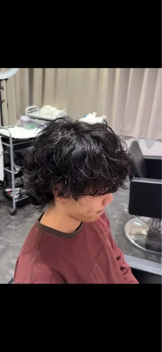 ミディアム パーマ メンズ メンズパーマ特化 美容師kouyaのヘアスタイル