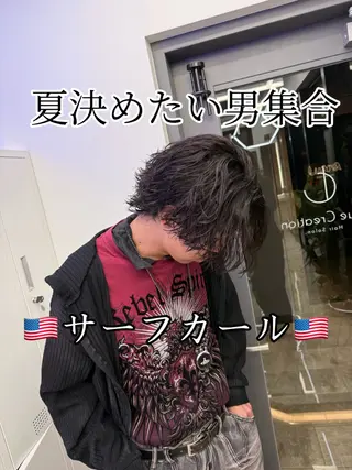 ミディアム パーマ メンズ 🇺🇸メンズ特化/ 四辻 凱斗🇺🇸のヘアスタイル