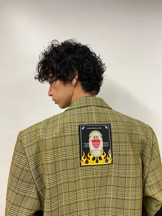 ショート パーマ メンズ 苅北 泰輔のヘアスタイル