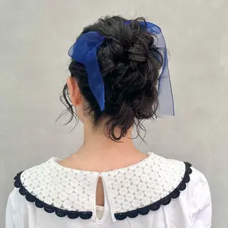 セミロング ヘアアレンジ 伊藤 玲衣のヘアスタイル