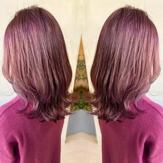 ミディアム カラー パーマ ヘアアレンジ ネイル マツエク・マツパ 夜23時まで予約🉑 reverieあきらのヘアスタイル