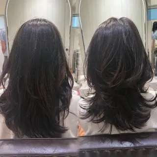 セミロング レイヤーカット/ 髪質改善💘Ainaのヘアスタイル