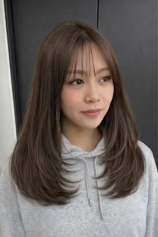 セミロング エクステ/ハイトーン レイヤーHIROのヘアスタイル
