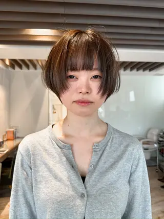 ショート カラー パーマ / ボブ /ショート 谷口 陸のヘアスタイル