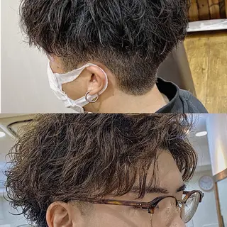 パーマ メンズ 原田 涼矢のヘアスタイル