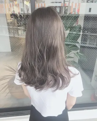 ミディアム カラー ヘアアレンジ 髪質改善デザイナー &mirai ryoのヘアスタイル