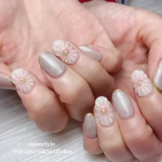 ミディアム ネイル 🐾enen style 🐾のネイルデザイン