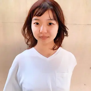 ミディアム カラー 中川 竜誠のヘアスタイル