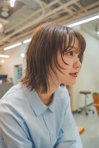 ショート カラー 【ボブ】縮毛矯正/ 船橋駅5分/鈴木杏美のヘアスタイル