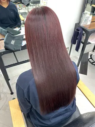 ロング カラー himari💜 酸性ストレートのヘアスタイル