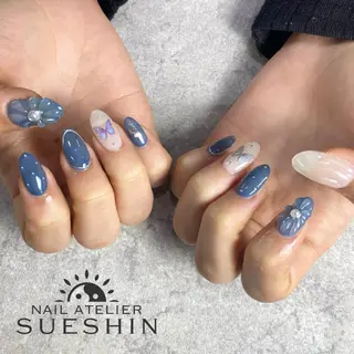 ロング ネイル S ueshinのネイルデザイン
