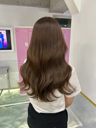 ロング カラー モテ艶🪄ベージュ カラー🧸RUKAのヘアスタイル