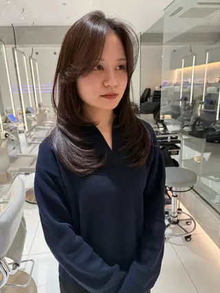 ミディアム ボブ／メンズパーマ 琢磨のヘアスタイル