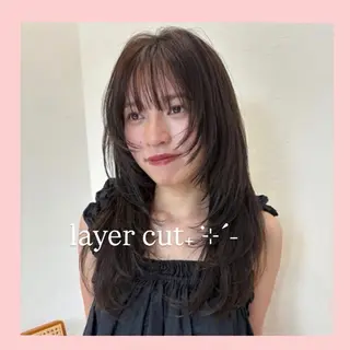 ロング カラー レイヤー/暖色カラー 🎀はるのヘアスタイル