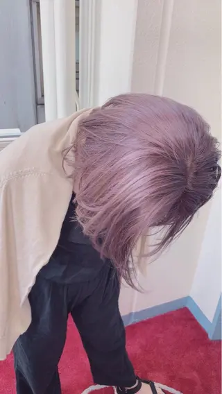 ミディアム カラー ヘアアレンジ 具志堅 良のヘアスタイル