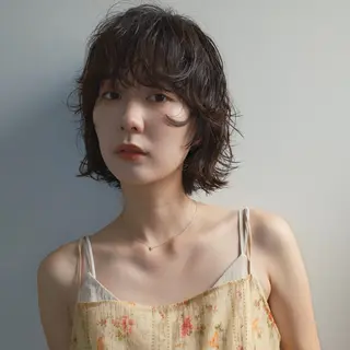 ショート パーマ パーマ/透明感カラー 元町🌱takutoのヘアスタイル