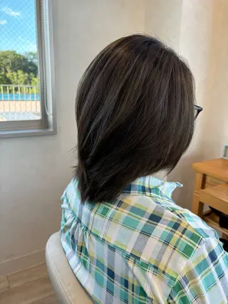 ミディアム カラー 久保田 光稀のヘアスタイル