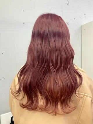 ロング カラー 似合わせレイヤー×ブ リーチカラーmeguのヘアスタイル