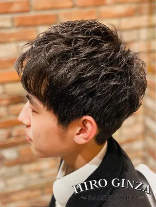 ショート パーマ メンズ ヒロ銀座 石川 昂のヘアスタイル
