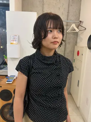 ショート カラー パーマ eri kinjoのヘアスタイル
