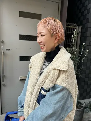 ショート パーマ やまさきえりこ ニュアンスパーマのヘアスタイル