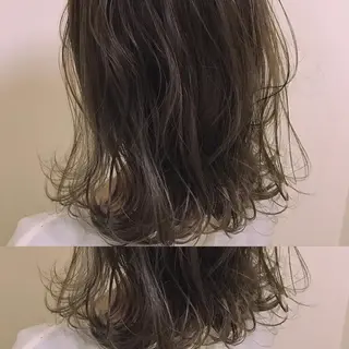 ミディアム カラー パーマ 髪質改善 Daisukiのヘアスタイル
