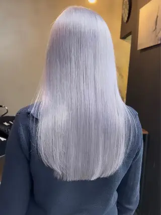 ミディアム ブリーチダブルカラー 元町三宮/三ノ宮のヘアスタイル