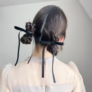 ミディアム ヘアアレンジ レイヤーカット×髪質 改善🇰🇷シオリのヘアスタイル