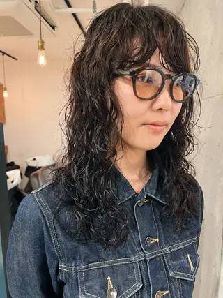 ミディアム パーマ 暖色/パーマ 🌼クニトウメイのヘアスタイル