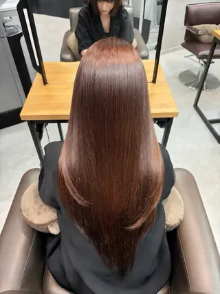 ロング カラー 艶カラー✨️縮毛矯正 ×耳ツボ💠mamiのヘアスタイル
